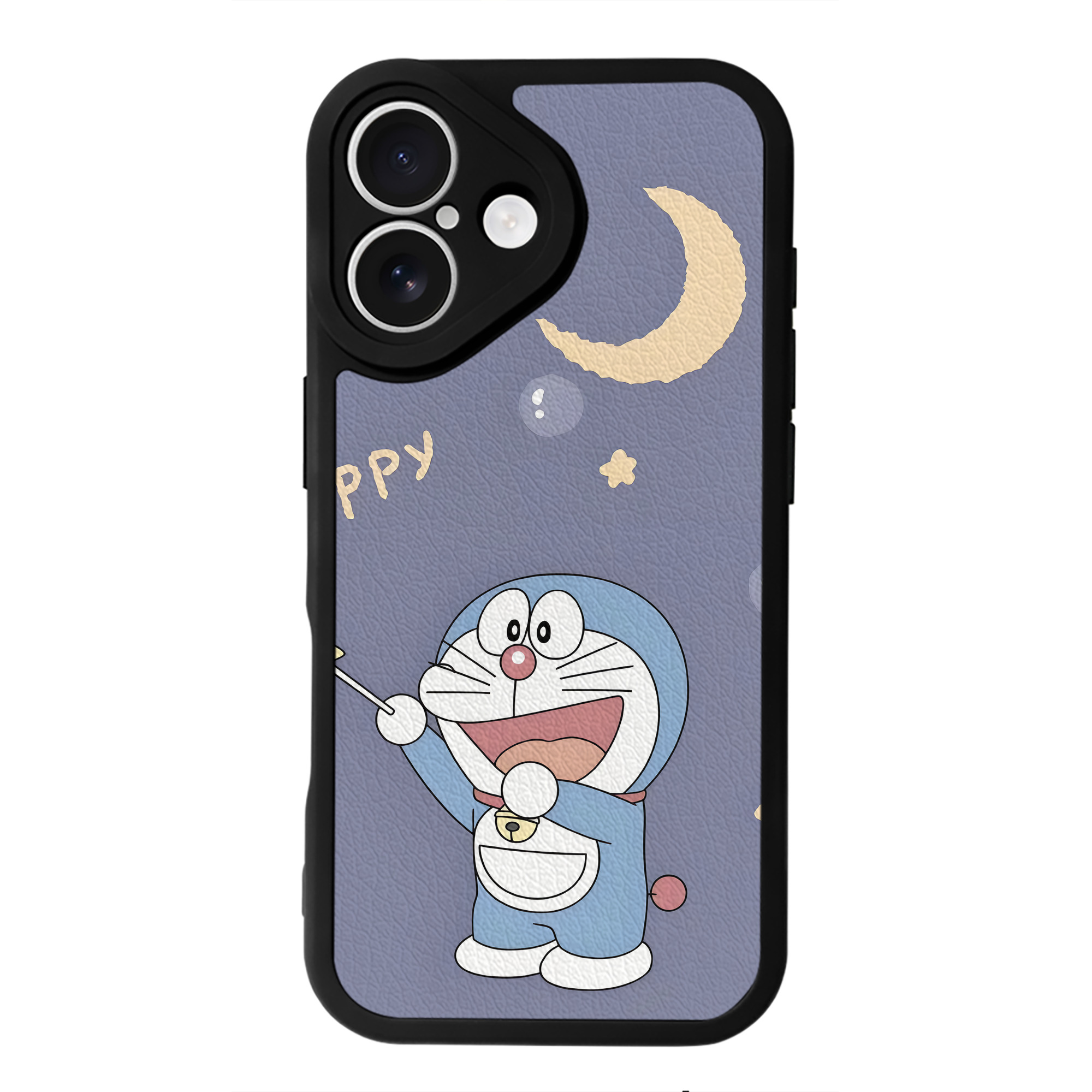 （画像用） ドラえもん Doraemon 【iPhone 16シリーズ対応】シリコンスマホケース（レザー調） 材質：シリコン